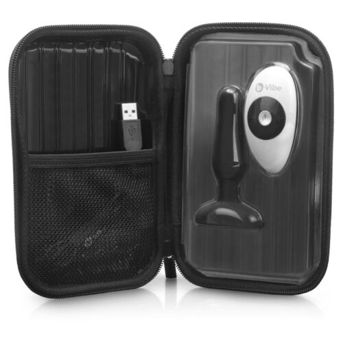 b-Vibe product in a storage case with USB charger