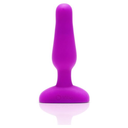 B-Vibe Novice vibrating butt plug in compact finger-sized design - perfect beginner-friendly anal toy
