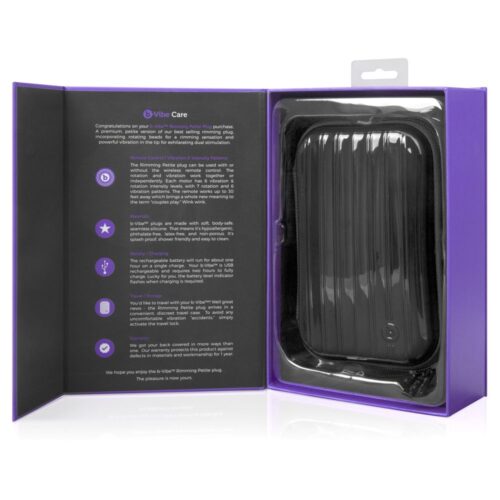 Black rimming plug in a box with instructions