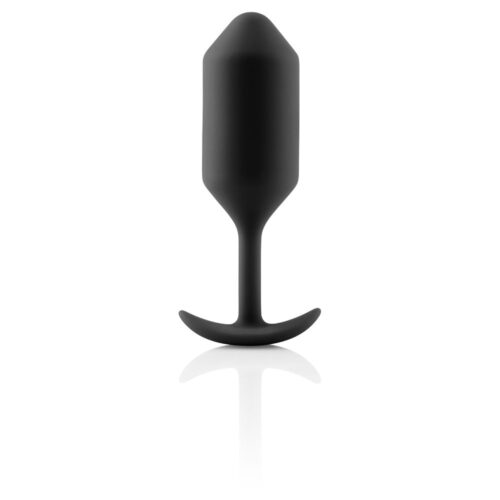 B-Vibe Snug Plug 3 weighted butt plug with 180g weight - premium silicone design for extended wear comfort