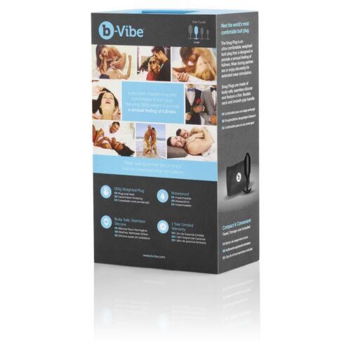 b-Vibe Snug Plug packaging showing features and usage;