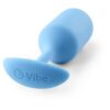 Blue silicone anal plug with b-Vibe logo
