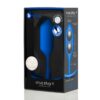 b-Vibe Snug Plug 4, a blue weighted silicone plug