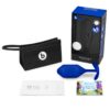 b-Vibe Snug Plug 4 in blue, user guide, and storage pouch