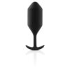 Black silicone tapered toy with a curved base