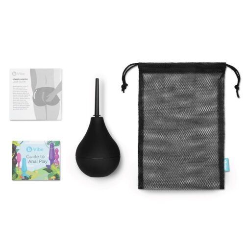 B-Vibe Classic Enema Bulb Douche - Black, One Size