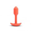 Silicone pleasure toy in bright orange