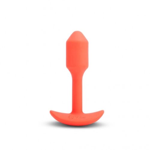 Silicone pleasure toy in bright orange