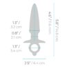 Sleek item dimensions shown;