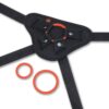 B-Vibe Beginners Strap On Harness Set With Silicone Dildo Peg - Orange, 5inch Dildo, Up to 68" Waist