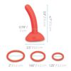B-Vibe Beginners Strap On Harness Set With Silicone Dildo Peg - Orange, 5inch Dildo, Up to 68" Waist