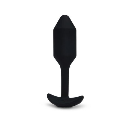 Explore New Sensations With This Elegant Black Silicone Toy. A Tapered Black Silicone Toy On A White Background, Available At The Loving Company.