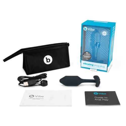 Explore New Sensations With The B-Vibe Vibrating Snug Plug, Available Now. B-Vibe Vibrating Snug Plug, Usb Cable, User Manual, And Guide To Anal Play, Available At The Loving Company.