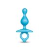 Vibrant blue silicone pleasure toy
