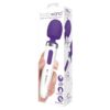 Bodywand USB Multi Function Wand Vibrator in purple, shown in packaging with controls