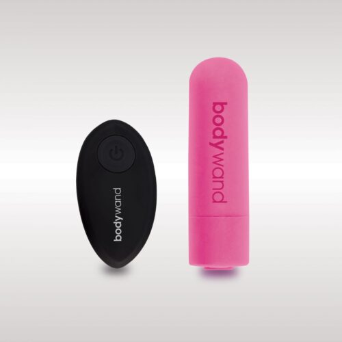 Bodywand Date Night Remote Control Bullet Vibrator With Side-Tie Panty – Black/Pink – One Size