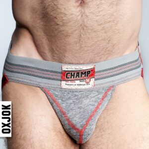 champ_jockstrap_oxjok_grey_heather_03jpg Oxballs Champ vintage sweatshirt jock in grey with soft plush pouch design