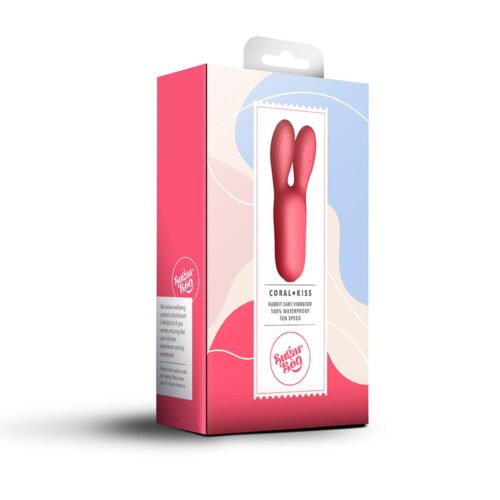Rocks Off SugarBoo Coral Kiss Rabbit Ears Vibrator - Coral