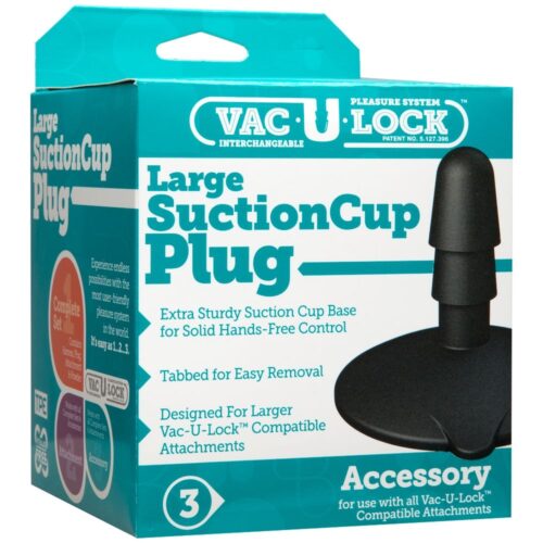 Doc Johnson Vac U Lock Suction Cup Plug - Black