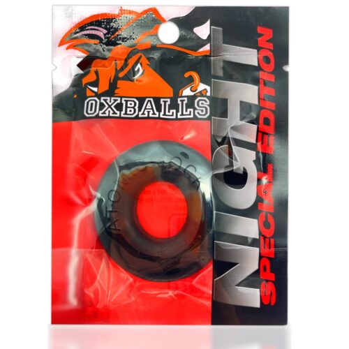 Oxballs Do-Nut-2 Cockring - Plus + Silicone Special Edition Night - Black, One Size