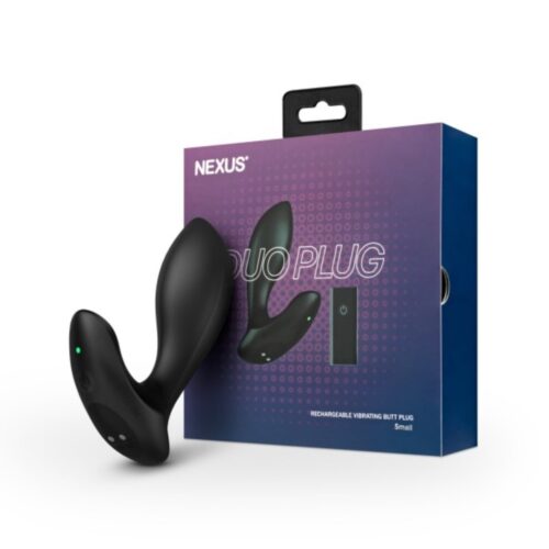Nexus Duo Remote Control Beginner Vibrating Butt Plug in black
