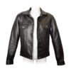 Prowler Red Leather Truker Jacket - Black
