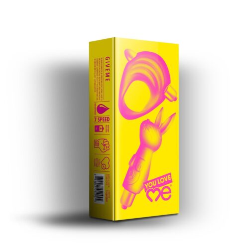 You Love Me Give Me Bunny Vibrator & Cock Ring Set - Black & Purple, One Size