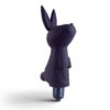 You Love Me Give Me Bunny Vibrator & Cock Ring Set - Black & Purple, One Size