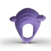 You Love Me Give Me Bunny Vibrator & Cock Ring Set - Black & Purple, One Size