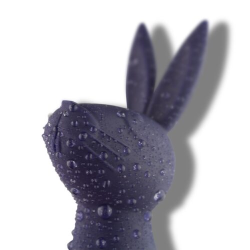 You Love Me Give Me Bunny Vibrator & Cock Ring Set - Black & Purple, One Size