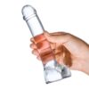 Glas Realistic Curved Glass Dildo - Clear