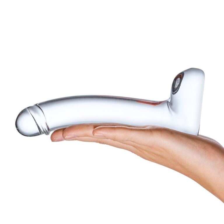 Glas Realistic Curved Glass Dildo - Clear
