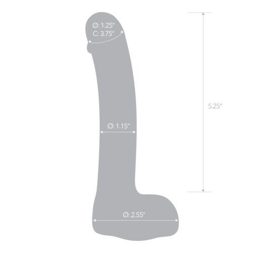 Glas Realistic Curved Glass Dildo - Clear
