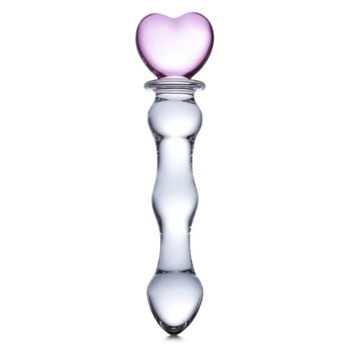 Glas-161_Glas-Eight-Inch-Sweetheart-Glass-Dildo-Clear-Pink-01_582X582Jpg Glas Sweetheart Glass Dildo - Clear/Pink