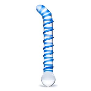 glas-mr-swirly-g-spot-glass-dildo-six-half-inch-blue-01_582x582jpg Glas Mr Swirly G Spot Glass Dildo – Clear/Blue