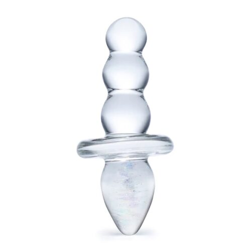 Glas Titus Beaded Glass Dildo – Clear