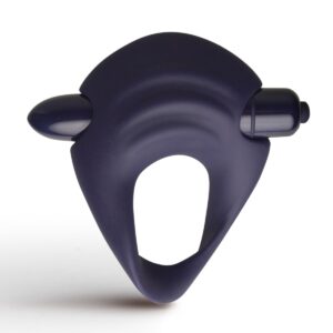 You Love Me Hold Me Vibrating Cock Ring – Navy Blue, One Size