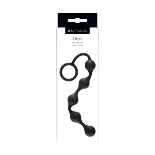 Me You Us Onyx Silicone Anal Beads - Black, One Size