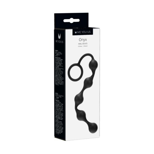 Me You Us Onyx Silicone Anal Beads - Black, One Size