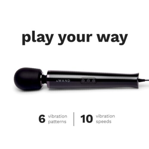 Le Wand Powerful Plug In Vibrating Wand Massager with 6 vibration patterns and 10 speeds