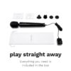 Le Wand Powerful Plug In Vibrating Wand Massager, accessories, and storage bag