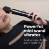 Le Wand Powerful Petite Plug In Wand Vibrator held by a person