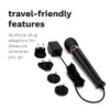 Le Wand Powerful Petite Plug In Wand Vibrator with multiple plug adaptors