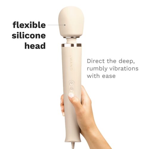 Le Wand Powerful Plug In Vibrating Wand Massager with flexible silicone head