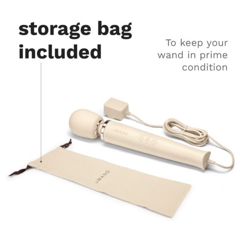 Le Wand Powerful Plug In Vibrating Wand Massager with storage bag included