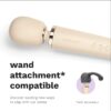Le Wand massager in beige with soft head and control buttons