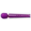 Le Wand Petite Rechargeable Wand Vibrator in purple, with control buttons on the side