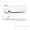 Le Wand Powerful Plug In Vibrating Wand Massager, with silicone head and control buttons