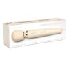 Le Wand Powerful Plug-In Vibrating Wand Massager with a beige body and silicone head