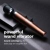 Le Wand Diecast Rechargeable Wand Vibrator in bronze, showcasing its sleek design and butt